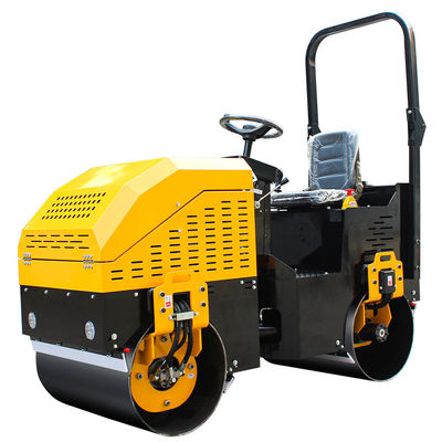 132 KW elektrische start 1,5 ton wegrollers dubbele trommel vibrator compactor