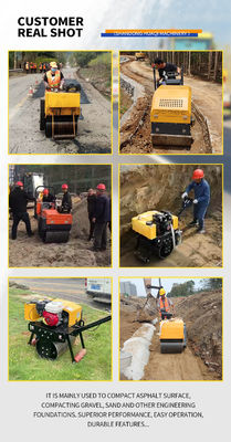 70Hz Opwinding Frequentie 1.5t Dubbelwiel Volledig hydraulisch Europese standaard motor Road Roller