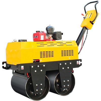Ga achter de dubbele trommel trillingscompressor met HUAQI hydraulische pomp en HONDA motor