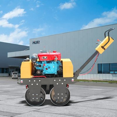 Ga achter de dubbele trommel trillingscompressor met HUAQI hydraulische pomp en HONDA motor