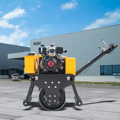 High Walk Behind Single Drum Vibratory Roller met staal wiel grootte en gratis verzending