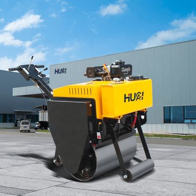 High Walk Behind Single Drum Vibratory Roller met staal wiel grootte en gratis verzending