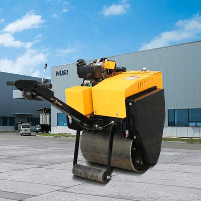 High Walk Behind Single Drum Vibratory Roller met staal wiel grootte en gratis verzending