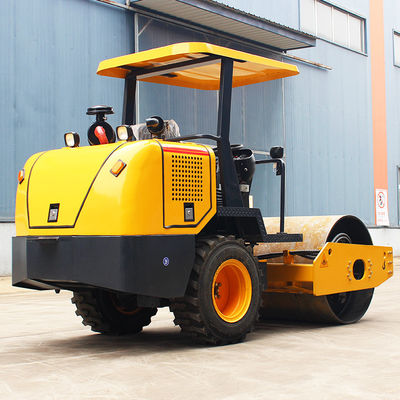 5000 mm Minimale draairadius Vibratorrol Staalwiel Dubbele trommel Vibratorrol