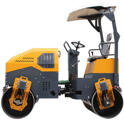 Kleine grootte 3 ton Rijd op dubbele trommel Volledig hydraulisch Asfalt Vibratory Road Roller Euro 5