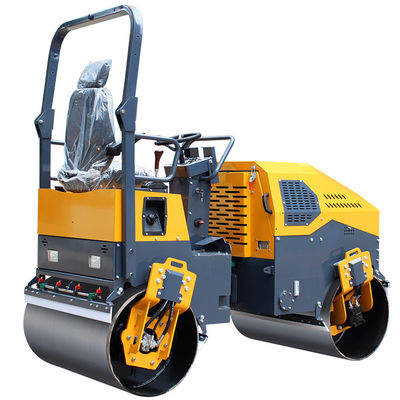 Kleine grootte 3 ton Rijd op dubbele trommel Volledig hydraulisch Asfalt Vibratory Road Roller Euro 5