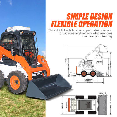 Super Power Electric Mini Skid Steer Loader Compact Skid Steer Loader Voorste Mini Loader