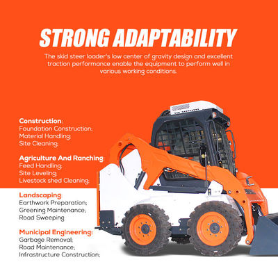 Super Power Electric Mini Skid Steer Loader Compact Skid Steer Loader Voorste Mini Loader
