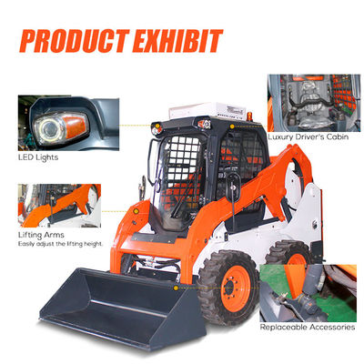 Super Power Electric Mini Skid Steer Loader Compact Skid Steer Loader Voorste Mini Loader
